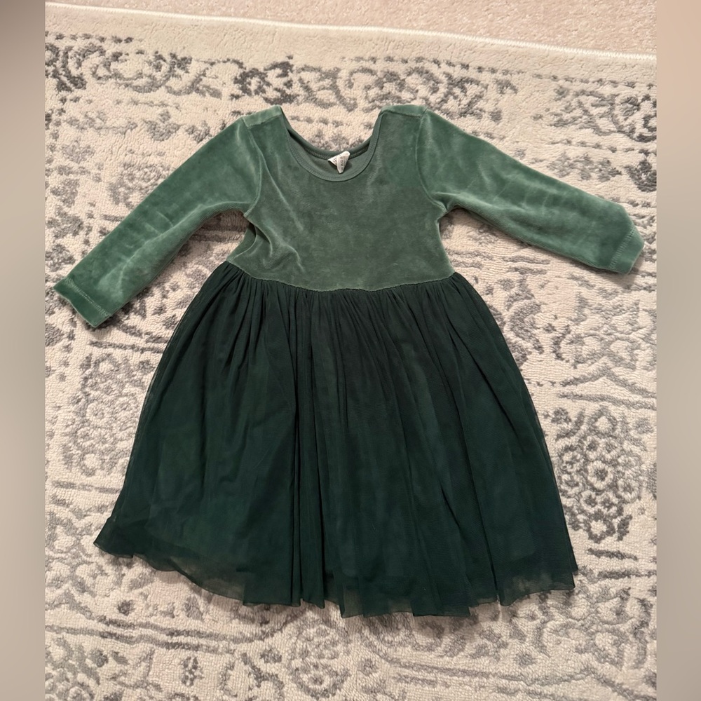 Kate Quinn Long Sleeve Ballerina Dress | organic cotton velour | 18-24 months